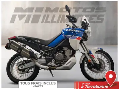 APRILIA Tuareg 660 Indaco Tagelmust 2022 Bleu 6083 km au compteur. Motos Illimitées Terrebonne. Prix...