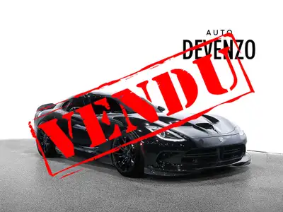 VENDU!!! Immaculate 2013 Dodge SRT Viper GTS Coupe 8.4L V10 SFI Engine, Venom Black Clear Coat, GTS...
