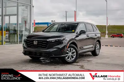 Used 2025 Honda CRV LX SUV in Black with Black interior for sale in Calgary at Village Honda!Powered...