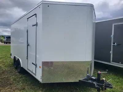 MAKE: PRAIRIE ROAD MODEL: V-NOSE CARGO TRAILER SIZE: 8.5' X 16' (+2.5' V-nose) AXLES: 2 - 5200lb GVW...