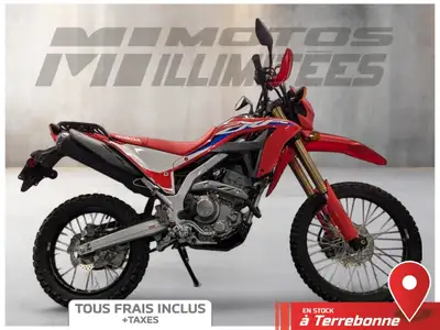 HONDA CRF300L ABS 2024 Rouge 2367 km au compteur. Motos Illimitées Terrebonne. Prix de vente inclus...