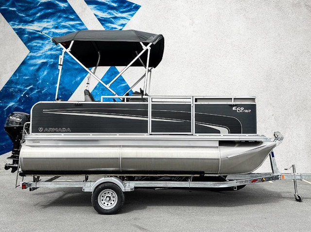 2023 Armada Ponton Eco ELX-167 moteur 30 HP Suzuki inclus JYS in Powerboats & Motorboats in Laval / North Shore