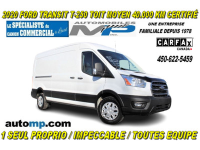  2020 Ford Transit Cargo Van T-250 CARGO TOIT MOYEN 148 / 40.000