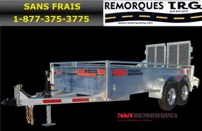 T-72 x 147 HD Largeur intérieur : 72 po Longeur intérieur : 147 po Essieu : 2 x 5200 lb EZ-LUBE Pneu...