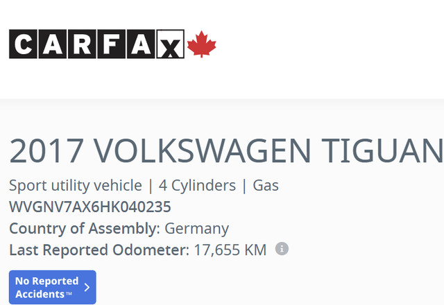 2017 Volkswagen Tiguan Wolfsburg Edition-ONE OWNER/48481 KMS! CE in Cars & Trucks in Edmonton - Image 2