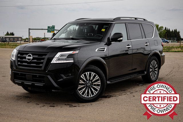2022 Nissan Armada MIDNIGHT EDITION 4X4 LEATHER SUNROOF LOW KMS in Cars & Trucks in Strathcona County