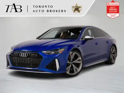 This 2022 Audi RS 7 in striking blue is a Canadian vehicle with a clean Carfax and remaining factory...