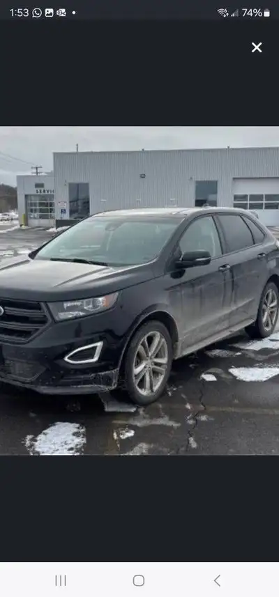 2017 Ford Edge Sport AWD with 135,000kms. Equipped with Leather, Panoramic Sunroof, Navi, and Alloys...