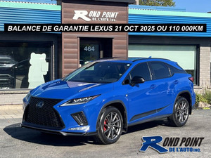 2021 Lexus RX RX350 F SPORT BALANCE DE GARANTIE LEXUS 21 OCT 2025 OU 110 000KM