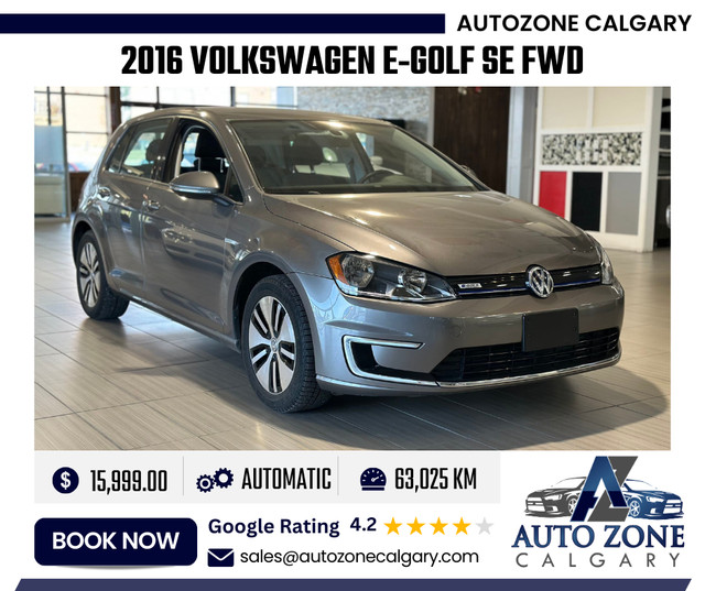 2016 Volkswagen E-Golf SE FWD |  $193.00/bi-weekly in Cars & Trucks in Calgary