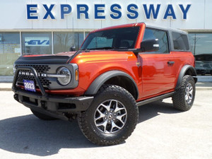 2023 Ford Bronco II Badlands 2-DOOR, 2.3L ECOBOOST, HARDTOP, MID PACKAGE, 17 RIMS, HEATED WHEEL, 12 SCREEN!