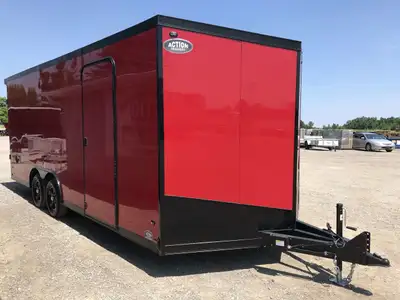 IRON SERIES 8.5' X 20' CARGO/ AUTO HAULER TRAILER WITH 6in. EXTRA HEIGHT, BLACKOUT PACKAGE, 7,000LB...