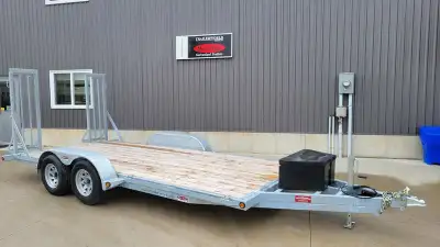 16' 3.5 Ton All-Purpose Duratrail Galvanized Flatbed Trailer, built in Brantford by Trailerworld Sta...