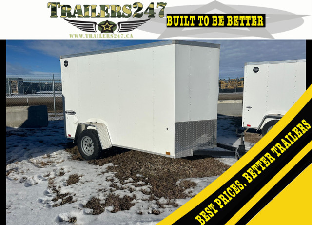 New 5x10' Cargo Trailer, Ramp Door, Extra Height, Vnose + more in Cargo & Utility Trailers in Calgary