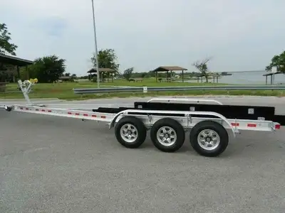 2024 9000lb carrying capacity aluminum TRI AXLE TRAILER $6999 brake ON 2 AXEL triple axle trailer wi...