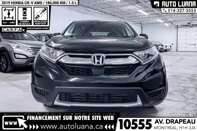 2019 HONDA CR-V LX AWD DEMARREUR/KEYLESS/CRUISE ADAPTIF/CAMERA in Cars & Trucks in City of Montréal - Image 3