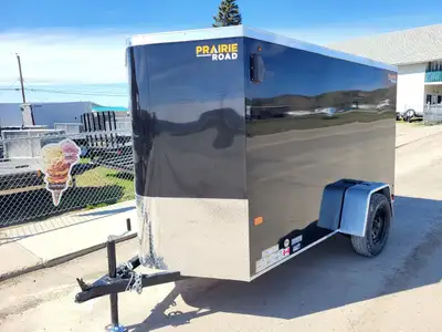 YEAR: 2025 MAKE: RAINBOW TRAILERS MODEL: PRAIRIE ROAD SIZE: 5'X10'+V-NOSE AXLES: 1-3500LB SUSPENSION...