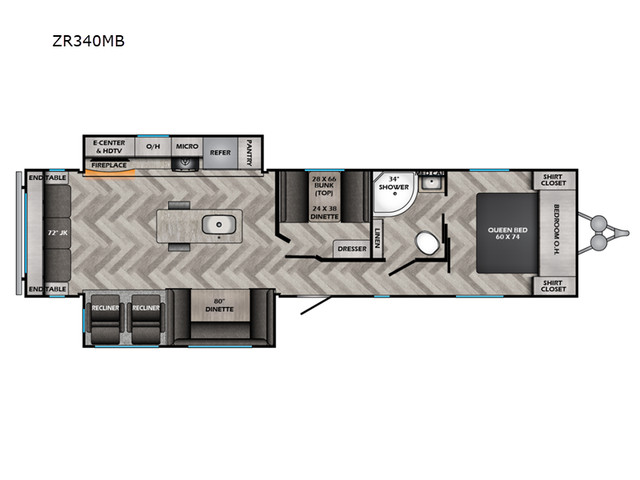 2023 CrossRoads RV Zinger ZR340MB in Travel Trailers & Campers in Moncton - Image 2