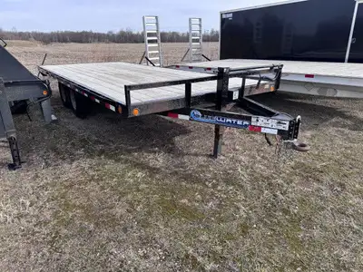 2015 Load Trailer 102 x 20ft Straight Deck Flatbed 2 - 7 000lb Axles w/ 16in. Tires 4 Wheel Electric...