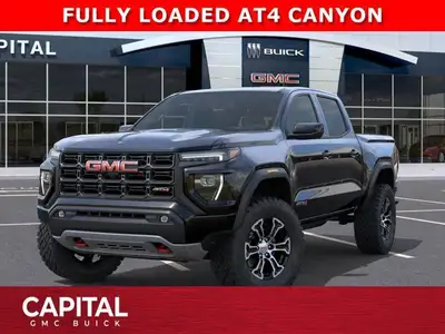 Come and experience the 2025 Canyon AT4! Fully loaded and equipped with Leather Seats, Sunroof, Tech...