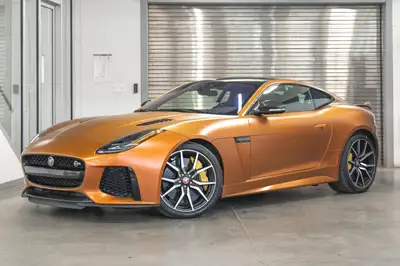 Jaguar F-TYPE Coupe 575hp SVR AWD 2019: - Extérieur satin orange MADAGASCAR par SVO sur intérieur en...