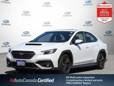 New Price! White 2023 Subaru WRX Sport AWD 6-Speed Manual 2.4L 4-Cylinder DOHC 16V APPLE CAR PLAY, S...