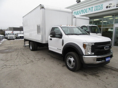  2018 Ford F-550 DOESEL 17 FT BOX WITH POWER RAIL GATE LIFT