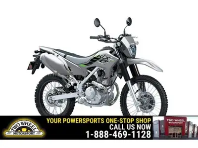 he KLX230 S offers a lower seat height, which allows riders to comfortably reach the ground at stops...