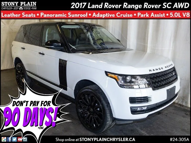 2017 Land Rover Range Rover SC - Leather, Pano Sunroof, V6