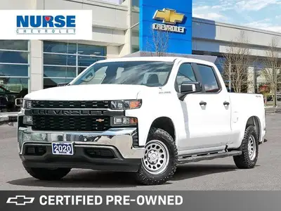 This 2020 Chevrolet Silverado 1500 Crew Cab Work Truck boasts a powerful 5.3L ECOTEC3 V8 engine, del...
