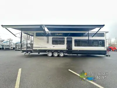 Forest River Wildwood Grand Lodge destination trailer 42VERANDA highlights: Rear Porch/Veranda Kitch...