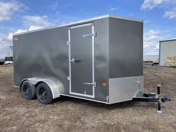 2026 Prairie Road 7'x16' Cargo Trailer Tandem Charcoal Barn Door in Cargo & Utility Trailers in Calgary