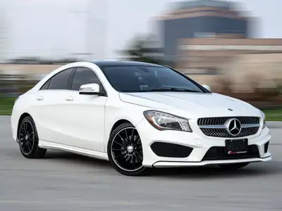 2015 Mercedes Benz CLA 250 White Exterior On Black Interior comes with Navigation, Panoramic Sunroof...