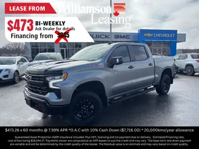 Odometer is 24888 kilometers below market average!2024 Gray Metallic Chevrolet Silverado 1500 LT Tra...
