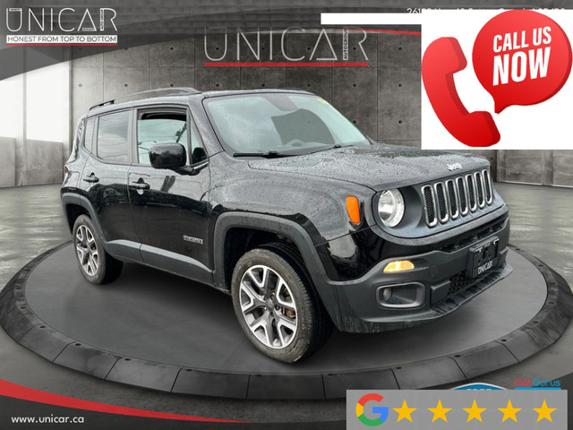 2015 Jeep Renegade No Accidents Low Kms 4WD North Backup Cam Blu in Cars & Trucks in Markham / York Region
