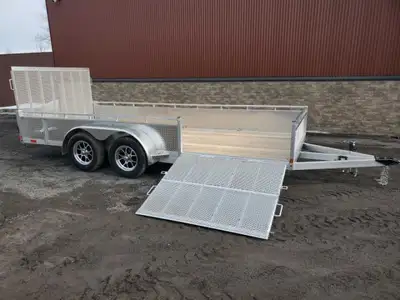 2025 All Aluminum 7'X16' Landscape Trailer All Aluminum Frame 2X 3500LBS drop axles Triple tube tong...