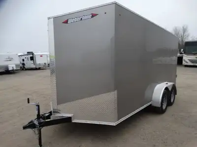 7x14 enclosed trailer for rent! It has tandem 3500 lb axles with electric brakes and a payload of ov...