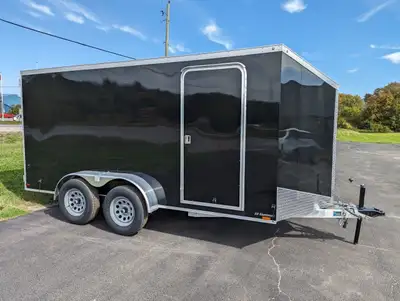 *** INCLUDES FREIGHT & PDI - Just Add Taxes <b>7 X 14 Aluminum V-Nose Tandem Axle Enclosed Cargo Tra...