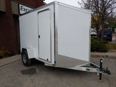 *** INCLUDES FREIGHT & PDI - Just Add Taxes 6 X 10 Aluminum V-Nose Single Axle Enclosed Cargo Traile...