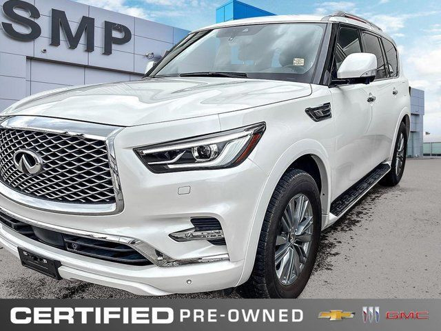 2023 INFINITI QX80 LUXE | 4X4 | Leather | Sunroof | DVD's in Cars & Trucks in Saskatoon