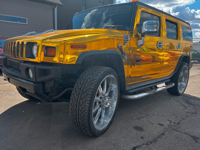2006 Hummer H2*CUSTOM WHEELS*CHROME GOLD WRAP* ONLY$29999 dans Autos et camions  à Ville d’Edmonton - Image 2