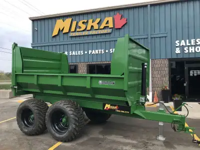 Canadian Made Offroad & Farm Dump Trailers at Miska Trailers From nimble 1 Ton Manual Dumps perfect...