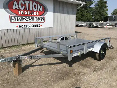 CANADIAN MADE 5' x 8' GALVALUME UTILITY TRAILER WITH OPEN SIDES AND REAR RAMP GATE! Looking for a ve...
