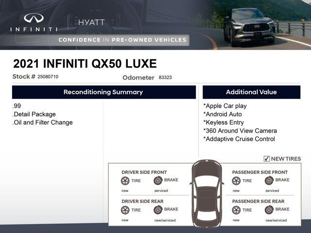 2021 INFINITI QX50 LUXE | Apple CarPlay | Adaptive Cruise in Cars & Trucks in Calgary - Image 2