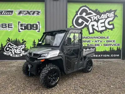 FULL CAB KIT WITH HEAT 5 YEAR WARRANTY ON SALE NOW REBATE PRICE $28600. 2023 CFMoto Uforce 1000 EPS...