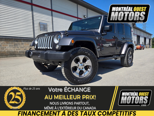 2016 Jeep Wrangler Unlimited Sahara / 6 SPD MANUAL / LIFT KIT /  in Cars & Trucks in West Island - Image 3