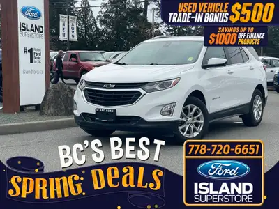 This 2021 Chevrolet Equinox LT has a White exterior and Black seats with seating for 5. Equipped wit...
