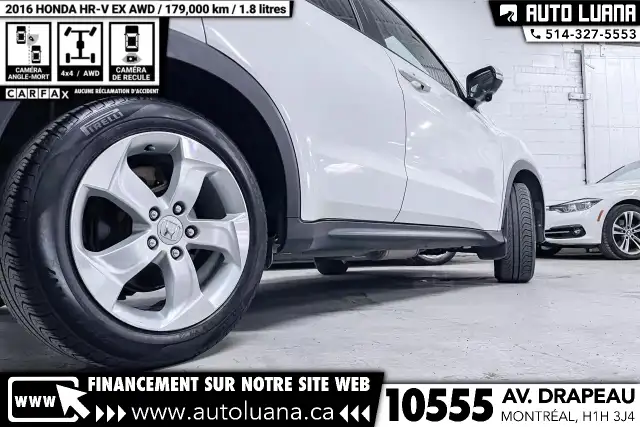 2016 HONDA HR-V EX AWD/TOIT/CAMERA ANGLE MORT/PUSH START/MAGS in Cars & Trucks in City of Montréal - Image 10