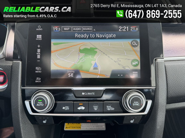 2016 Honda Civic TOURING | Certified | Leather | Navi in Cars & Trucks in Mississauga / Peel Region - Image 3