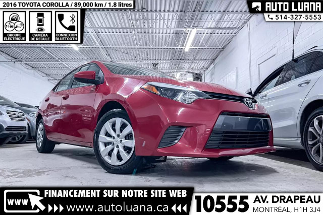 2016 TOYOTA Corolla LE CAMERA/AIR CLIMATISE/DEMARREUR/89,000km dans Autos et camions  à Ville de Montréal - Image 3